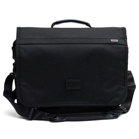 TUMI Expandable Alpha T-Pass Medium Screen Laptop Messenger Designer Briefcase - Picture 2 of 16